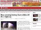 CBC News  British Columbia  Bus carrying hockey team slides off BC highway