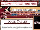 LOGE TABLES  Phoenix Coyotes  Tickets