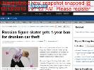 Russian figure skater gets 1year ban for drunken car theftsocialcomments